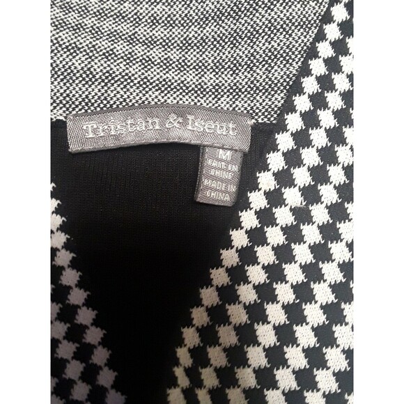 Tristan & Iseut Sleeveless Black & White Shirt Blouse Size M - Picture 4 of 4